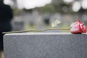 family at gravesite